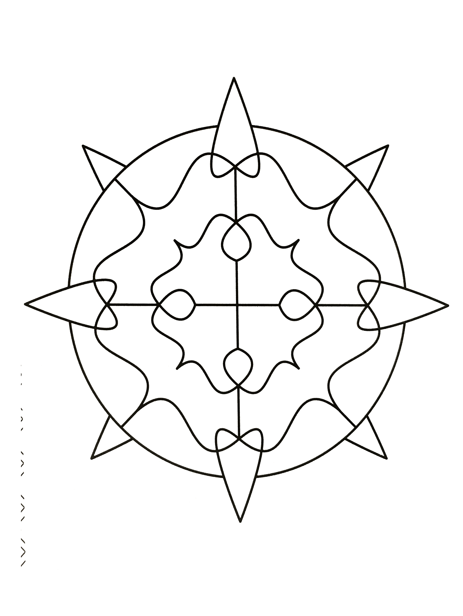 Mandala con punte divertenti (Zen e anti-stress)