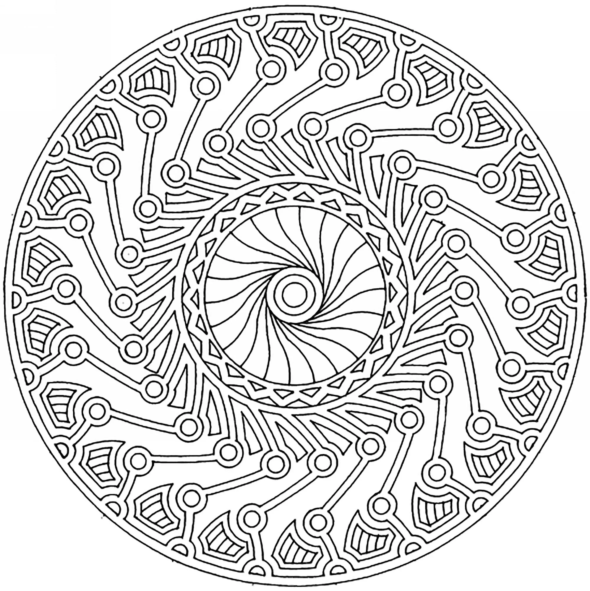 Mandala ispirato all'arte Maya (Zen e anti-stress)