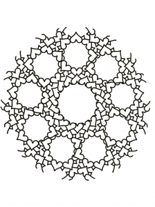 Mandala con bellissimi cerchi (Zen e anti-stress)