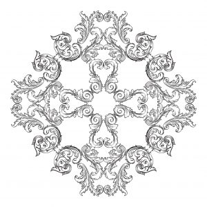 Mandala in stile vintage dell'artista Alexeii Buravtsov (Zen e anti-stress)