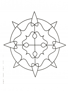 Mandala con punte divertenti (Zen e anti-stress)